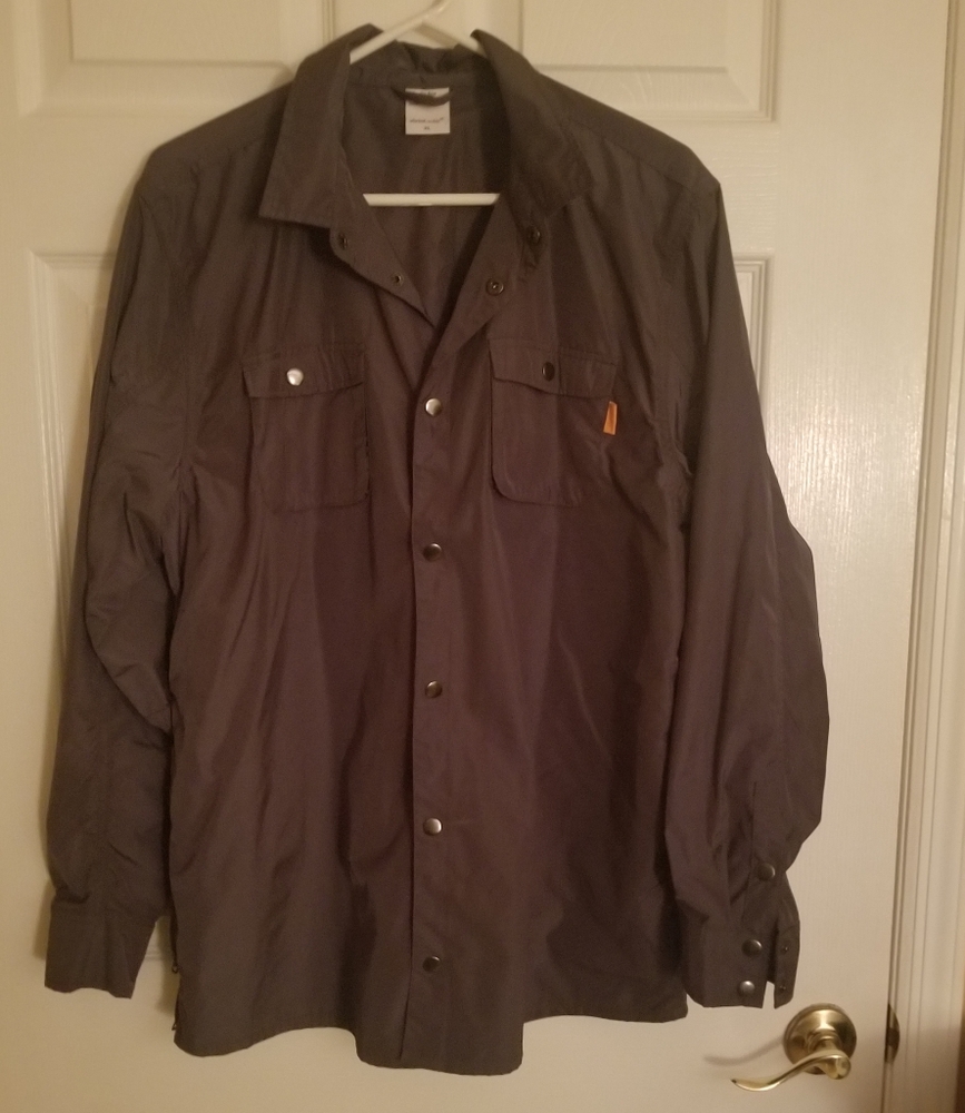NWOT Men's Dark Gray Windbreaker/Workshirt - Brand New